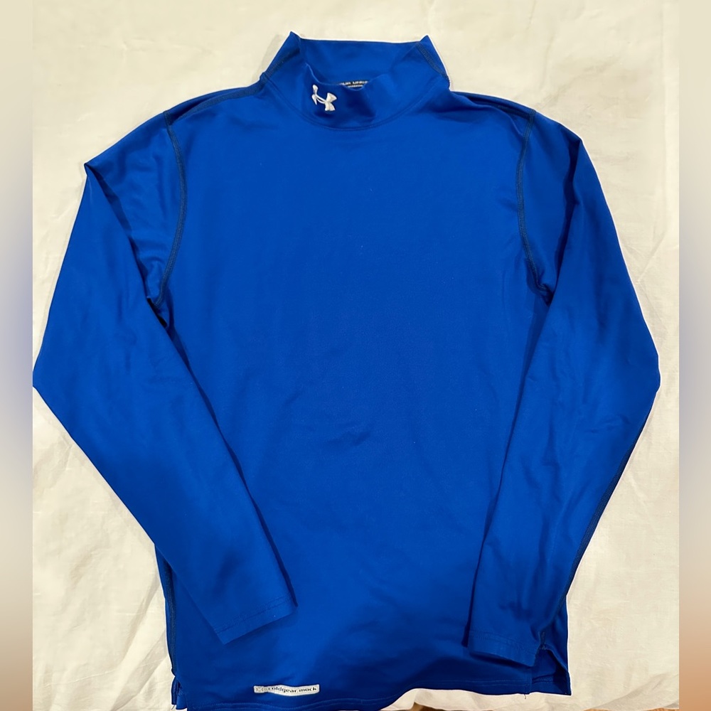 Under Armour Cold Gear Fitted Mock Neck - Blue